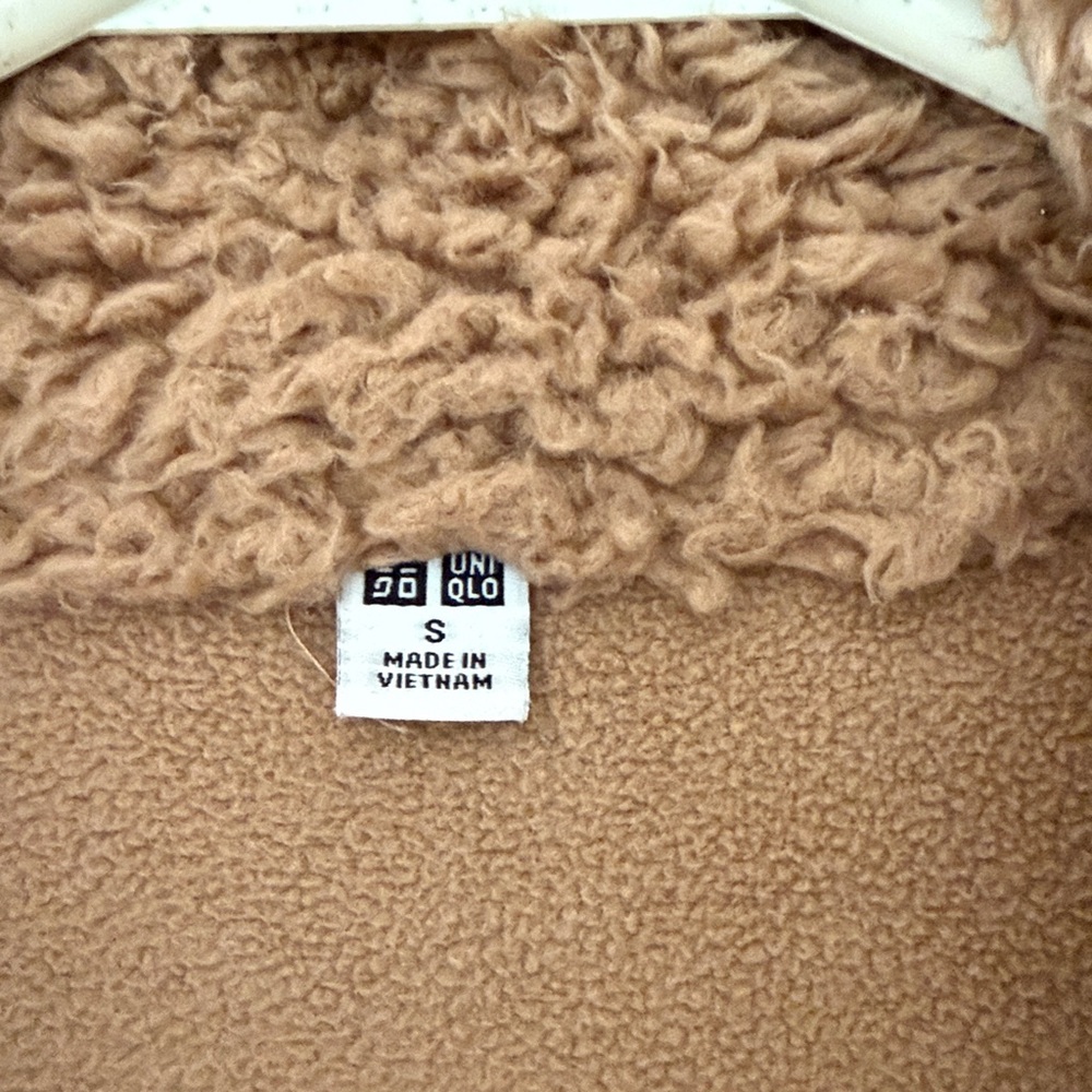 Uniqlo Teddy Coat, Brown - Picture 5 of 7